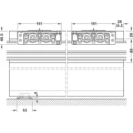 Sliding door fitting, Slido D-Line41 80X, set