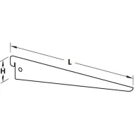 Laikiklis U dvigubas L170mm, 50kg aliuminis