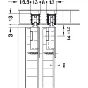 Kreipiančioji didelėms durims Slido F-Line21 20C / 11 12A