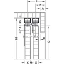 SDS Slido F-Line15 55A medinėms 3 durims, reguliuojama