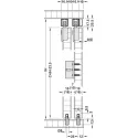 SDS Slido F-Line21 20C medinėms 2 durims su švelniu stabdymu 2 kryptimis