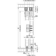 SDS Slido F-Line21 40C medinėms 2 durims su švelniu stabdymu 2 kryptimis