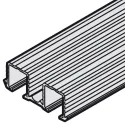 Profilis viršutinis dvigubas įfrezuojamas Slido F-Line21 L2500mm, aliuminis