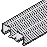 Profilis viršutinis dvigubas įfrezuojamas Slido F-Line21 L3500mm, aliuminis