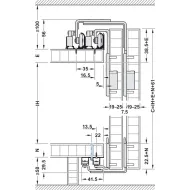 Sliding door fitting, Häfele Slido F-Line31 40A, set