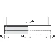 Sliding door fitting, Häfele Slido F-Line31 40A, set