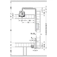 Sliding door fitting, Häfele Slido F-Line31 40A, set
