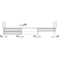 Sliding door fitting, Häfele Slido F-Line31 60A, set