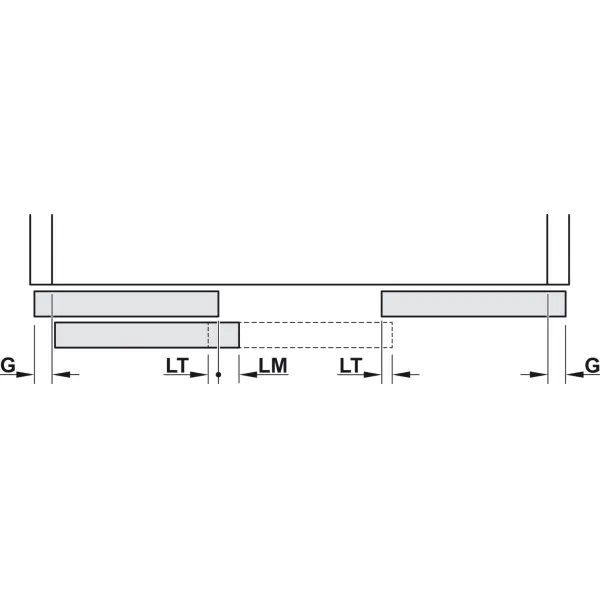 Sliding door fitting, Slido F-Line42 50A up to 4 doors, set