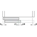 Sliding door fitting, Slido F-Line42 50A up to 4 doors, set