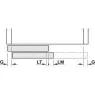 SDS Slido F-Line42 50A medinėms 2 durims su švelniu stabdymu 2 kryptimis