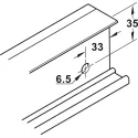 Sliding door fitting, Slido F-Line42 50A up to 4 doors, set