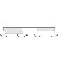 Sliding door fitting, Slido F-Line42 50A up to 4 doors, set