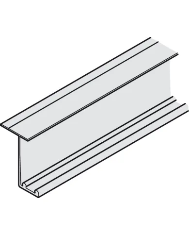 Double running track, Top, for screw fixing