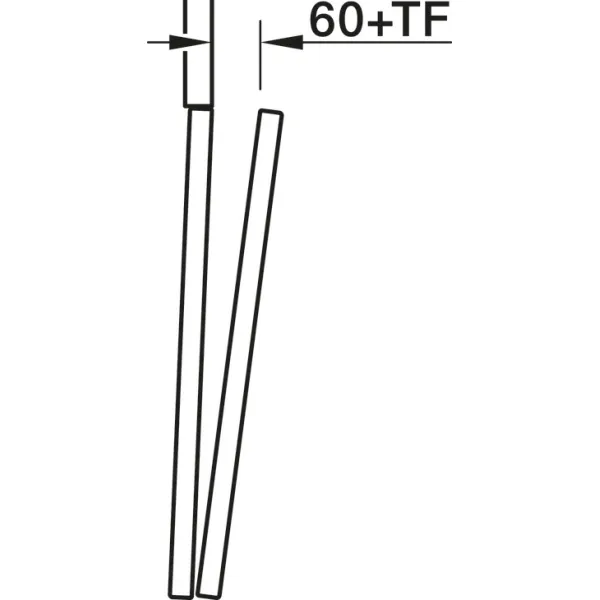 SDS Slido F-Fold61 25A medinėms 2 durims su reguliuojamais lankstais, kairė
