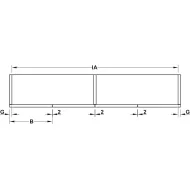 SDS Slido F-Fold61 50A medinėms 2 durims su standartiniais lankstais, kairė