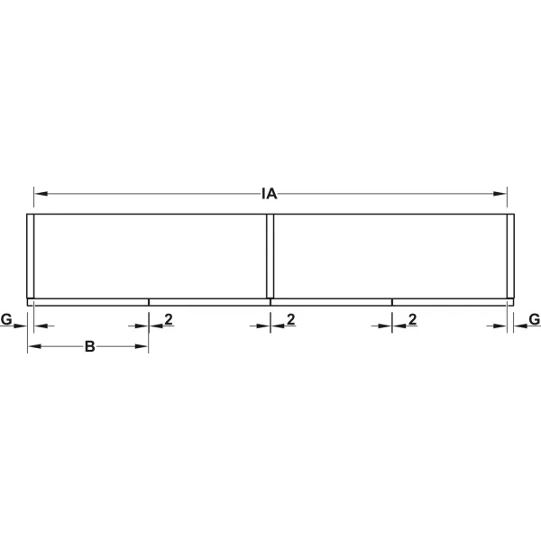 SDS Slido F-Fold61 50A medinėms 2 durims su reguliuojamais lankstais, kairė