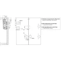 SDS Slido F-Fold61 50A medinėms 4 durims su reguliuojamais lankstais su dangteliais, dešinė ir kairė