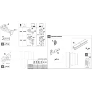 SDS Slido F-Fold61 50A medinėms 4 durims su reguliuojamais lankstais su dangteliais, dešinė ir kairė