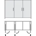 Sliding door fitting, Slido F-Park72 50A, Infront/Vorfront