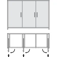 Sliding door fitting, Slido F-Park72 50A, Infront/Vorfront