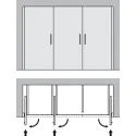 SDS Slido F-Park72 30A medinėms 1 durims H1200-1400mm, P560mm,