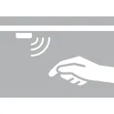 2-in-1 door sensor/touch-free dimmer Loox, Ø12mm, black/white/grey