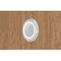 Touch dimmer swith In-Line Loox5, with orientation light, Ø17mm, 12V, 2m, chrome