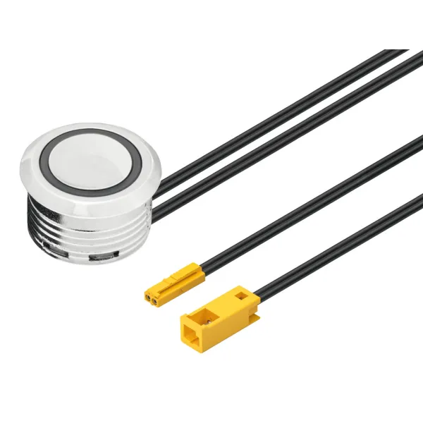 Jungiklis sensorinis su šviesos reguliavimu In-Line Loox5, Ø17mm, 12V, 2m, chromas
