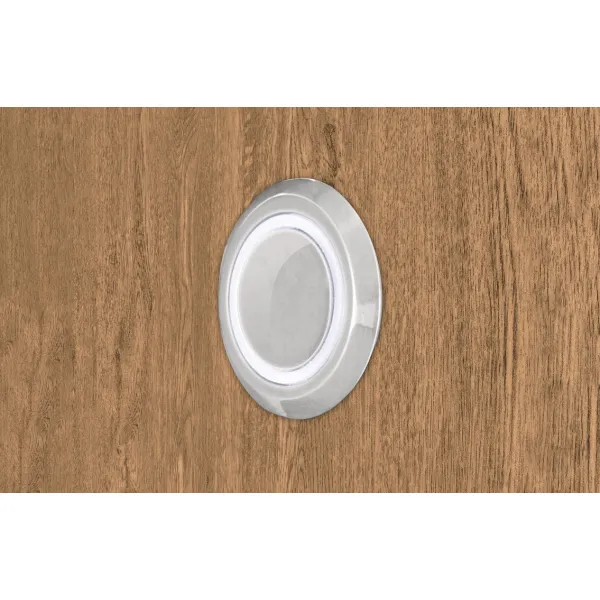 Touch dimmer swith In-Line Loox5, with orientation light, Ø17mm, 24V, 2m, chrome
