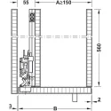 Sliding door fitting, Slido F-Park72 50A, Infront/Vorfront