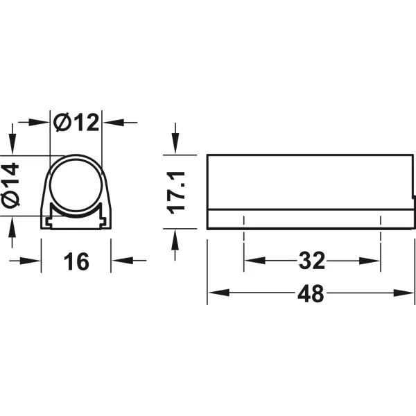 Housing, for Häfele Loox switches