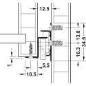 Roller runners, Häfele Matrix Runner R S20, single extension, load bearing capacity 20kg, steel
