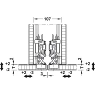 Sliding door fitting, Slido F-Park72 50A, Infront/Vorfront