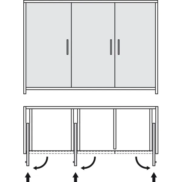 Sliding door fitting, Slido F-Park72 50A, Infront/Vorfront