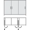 Sliding door fitting, Slido F-Park72 50A, Infront/Vorfront