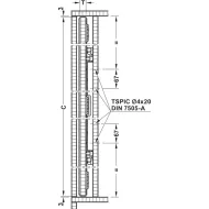 SDS Slido F-Park72 30A medinėms 1 durims H1990-2200mm, P560mm,