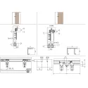 Bottom profile for sliding door system L2000mm
