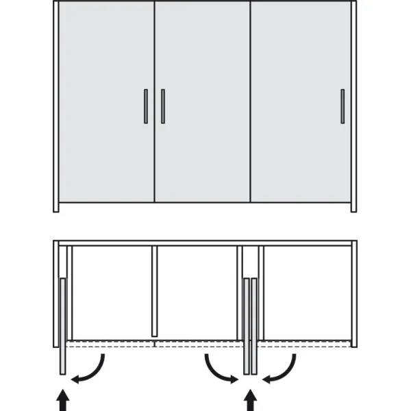 Sliding door fitting, Slido F-Park72 50A, Infront/Vorfront