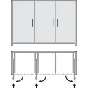 Sliding door fitting, Slido F-Park72 50A, Infront/Vorfront