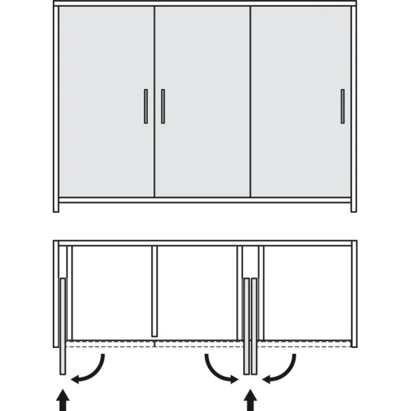 Sliding door fitting, Slido F-Park72 50A, Infront/Vorfront