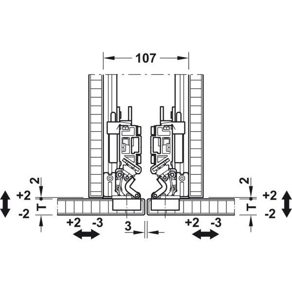SDS Slido F-Park72 50A medinėms 1 durims H2200-2700mm, P560mm,