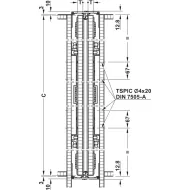 SDS Slido F-Park72 50A medinėms 1 durims H2200-2700mm, P665mm,