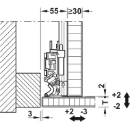 Sliding door fitting, Slido F-Park72 50A, Infront/Vorfront