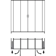 Wooden pivot sliding doors, Häfele Slido F-Park72 60B, set