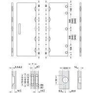 Wooden pivot sliding doors, Häfele Slido F-Park72 60B, set