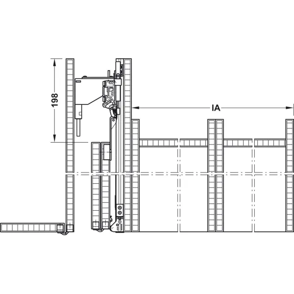 SDS Slido F-Park72 60B medinėms 2 durims H1990-2200mm, P805mm,