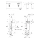 Sliding door system 1010, for one wooden door, 20kg