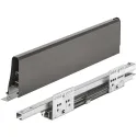 Drawer side runner system, Häfele Matrix Box S35, drawer side height L120mm, load bearing capacity 35kg