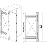 Wooden pivot sliding doors, Häfele Slido F-Park72 60B, set